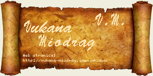 Vukana Miodrag vizit kartica